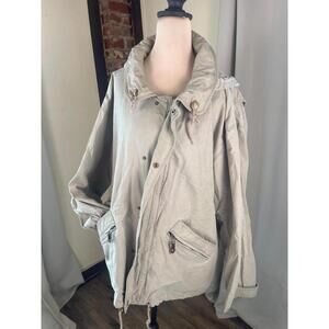 Vintage 90s Adirondack Men's Cotton Jacket with Drawstring Collar